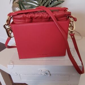 Steve Madden Red Crossbody Bag with Gold Hardware